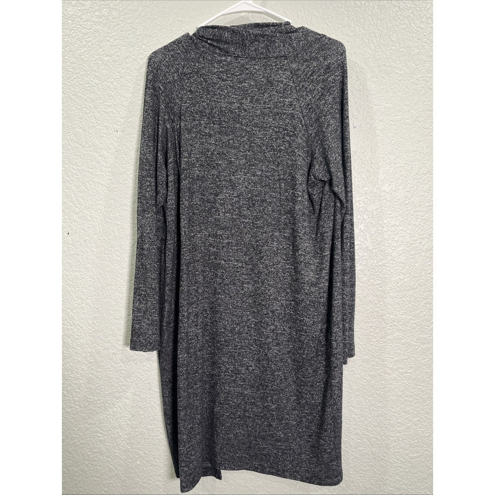 Soft Surroundings Cardigan Womens S Grey Marl Open Front Longline Duster Travel - Picture 7 of 7